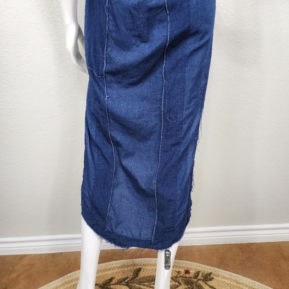 Zara Trafaluc Blue Denim Shirt Sleeve Dress Size XS - Picture 10 of 14